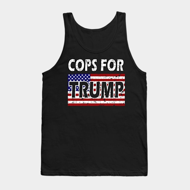 Cops For Trump American Flag Vintage Tank Top by MFK_Clothes